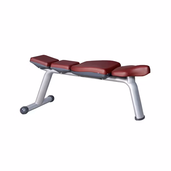 Banco plano con mancuernas para gimnasio de uso comercial