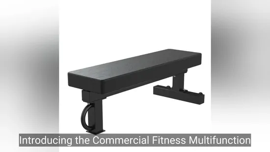 Banco de pesas plano negro personalizable para entrenamientos en casa